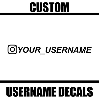 Custom Instagram Username Decal