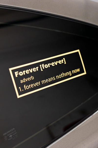 FOREVER MEANS NOTHING