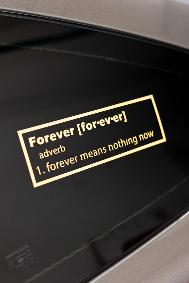 FOREVER MEANS NOTHING
