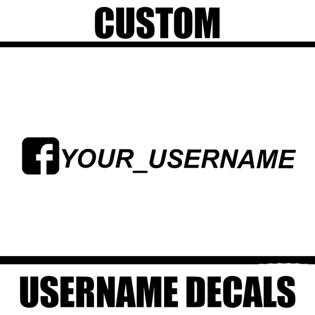 Custom Facebook Username Decal