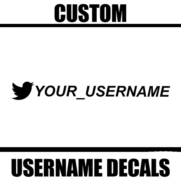 Custom Twitter Username Decal