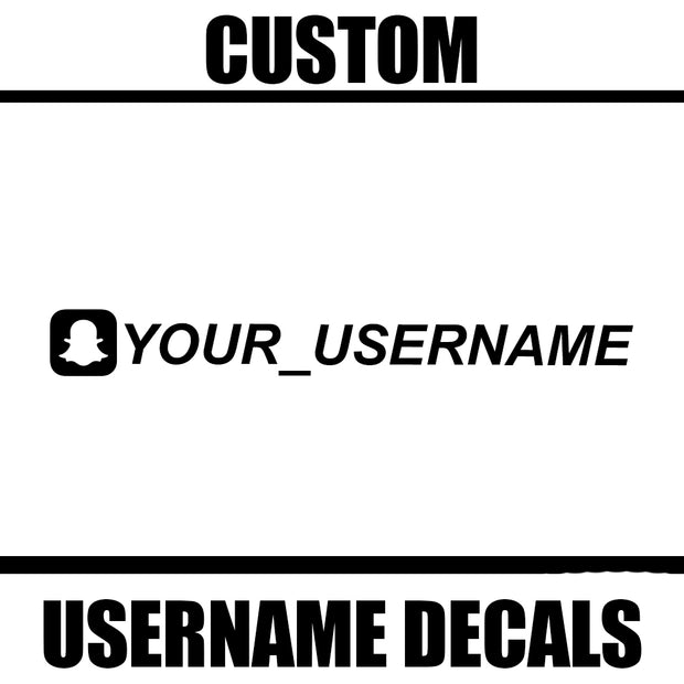 Custom Snapchat Username Decal
